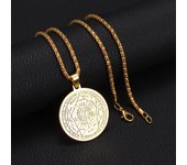 Stainless Steel 7 Archangel Seal Necklace Solomon Kabbalah Seal Pendant Men's Supernatural Protection Amulet Magical Jewelry