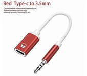 3.5mm Male to Type-c Female Headphone Converter Flat Adapter Analog Round S5J7