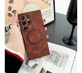 for Magsafe Deer PU Leather Case for Samsung Galaxy S24 Ultra S23 S22 S21 Plus for Samsung S23 S24 S22 Ultra Magnetic Cover