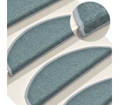 vidaXL 15x Alfombras de Peldaños de Escalera Lavable Esteras Protector Color blue 1,  Gris claro y azul,  light grey 1 y mas
