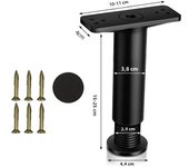 1PCS Telescopic Adjustable Bed Beam Support Foot Reinforced Plastic Furniture Leg Sofa Leg Bed Bottom Load Bearing Bracket