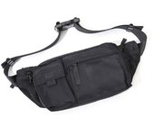 Bolsa de Cintura Negra Impermeable para Hombres y Mujeres, Bolsa para cinturón de Cadera con Correa Ajustable, Paquete de riñonera Ligero de para Gimnasio, Entrenamiento, Viajes, Trabajo