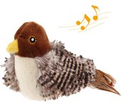 Para juguetes para gatos de interior, juguetes interactivos para gatos con sonidos electrónicos de pájaros cantores reales y juguetes de peluche suaves para gatos para aliviar el aburrimiento.