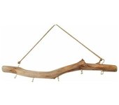 Perchero de Madera-5 Ganchos-40 cm - Perchero de madera para entrada, dormitorio, baño y guardarropa