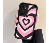 Pink Love Cover Phone Case for Samsung Galaxy A55 A25 A14 A15 A24 A35 A22 A23 A32 A52s A53 A73 Soft TPU