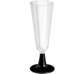 Algon - Set de 4 Copas de Cava Plástico Reutilizable 150CC, Elegantes y Duraderas, para Celebraciones y Eventos al Aire Libre