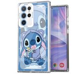 Lovers Lovely Stitch Transparent Clear Case for Samsung Galaxy S23 S24 Ultra S20 FE S21 22 Plus 5G Cover Silicone