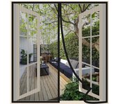 Mosquitera Ventana Magnetica 145x160cm, Negro - Cortinas Mosquitera Puerta Magnetica con Imanes, Cierre Automático, Que Entre Aire Fresco
