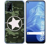 Tumundosmartphone Funda Gel Tpu para Realme 7 5G diseño Camuflaje 01 Dibujos