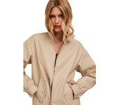 Motives-Cazadora bomber de tejido vestido Efecto Napa