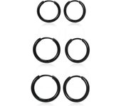 2/6Pcs Huggie Hoop Earrings for Women Men -  Stainless Steel Hoop Earrings for Cartilage Tragus Helix Daith Piercing Jewelry