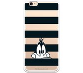Funda original compatible con iPhone 6 o 6S con un diseño de Pato Lucas Franjas Negras