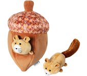 Juguetes interactivos para perros, juguetes para perros que se esconden y buscan, juguetes de peluche educativos que chirrían para mascotas, ardillas