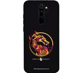 Carcasa para Xiaomi Redmi Note 8 Pro Negro con un diseño de Mortal Kombat Logo Fire