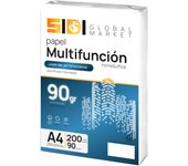 Papel A4, Papel Impresora A4, Folios A4 80gr, Paquete de Folios A4 para Uso Escolar, Laboral o Personal, Folios A4 para Fotocopiadora y Multiusos, Paquete Folios A4 - SIDI (200h, 90gr)