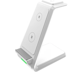 VIKEFON 3 In 1 Wireless Charger Stand for iPhone 15 14 13 12 Pro Max Apple Watch 9 8 7 6 5 4 AirPods Fast Charging Station Dock