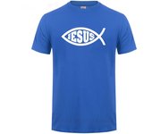 Jesus Fish Christ Printing T-Shirt For Man Woman Christian Jesus Faith Inspirational Fashion Brand T Shirts T-shirt Men Clothing