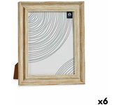 Marco de Fotos Cristal Dorado Madera Marrón Plástico 26x31 Cm