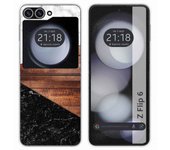 Tumundosmartphone Funda Carcasa Dura para Samsung Galaxy Z Flip 6 5G diseño Mármol 11 Dibujos