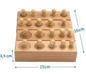 Montessori Cylinder Socket Puzzles Toy Baby Development Practice And SensesPreschool Educational Wooden Toys For Children