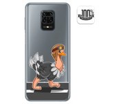 Tumundosmartphone Funda Gel Transparente para Xiaomi Redmi Note 9S / Note 9 Pro diseño Avestruz Dibujos