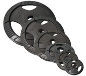 OZIO FITNESS 2 Discos de Pesas 25 kg 50 mm de 3 agarres Hierro Fitness