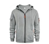 Sudadera con capucha y cremallera para hombre, chaqueta deportiva informal de talla grande, para otoño e invierno