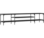 vidaXL Mueble TV madera ingeniería hierro 201x35x45 cm, Mueble de Salon, Mueble TV, Mueble TV salon, Mesa de TV, Mueble tele