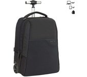 SAFTA - MOCHILA TROLLEY BUSINESS ORDENADOR Y TABLET USB 43X32 CM - Mochila Diseño Único y Licencia Oficial Made by Safta - Mochila Hombreras Acolchada y Espalda Ergonómica