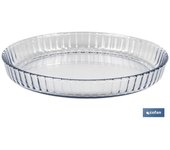 Fuente redonda de vidrio borosilicato modelo baritina 1600 ml