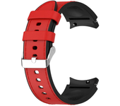 Silicone+Leather Strap for Samsung Galaxy Watch 7 6 5 Pro 40mm 44mm Band Watch6 4 Classic 47/43/46mm Replacement Correa Bracelet