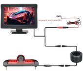 170° Wide Angle Car Brake Light Reverse Camera with 4.3-inch Car Monitor For Fiat Ducato Peugeot Boxer Citroen Jumper