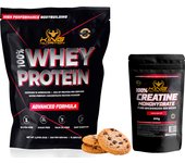100% Whey Protein 2.27kg King Nutrition Proteina Concetrada + Creatina monohidratada 300gr mejora tu rendimiento y aumenta la masa muscular.