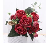 Peony Artificial Flowers Silk Persian Rose Tea Pods Home Living Room Decor Fake Wedding Garden DIY Arrangement Decoration