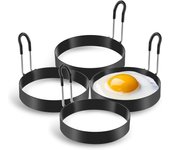 Anillos para huevos de acero inoxidable, juego de 4, molde para tortitas para freír huevos y tortillas