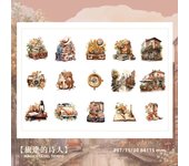 Mr. Paper 6 styles 30 sheets / pack PET waterproof sticker pack DIY handbook material bottoming decorative stickers