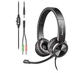 NGS MSX 11 Pro Auriculares con Microfono Flexible - Diadema Ajustable - Almohadillas Acolchadas - Control en Cable - Cable de 1.80m