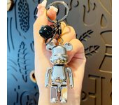 Brick Bear Keychain Sculpture Handmade Graffiti Animal Image DIY Liquid Pigment Vinyl Toy Keychain Decoration Statue Gift