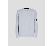 C.P. Company Diagonal Raised Fleece Crew Neck Sweatshirt Grey Melange