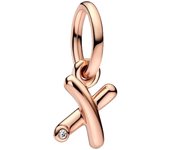 2023 New 925 Silver Plated Rose Gold Letter a-z Script Alphabet Dangle Charm Fit Pan Bracelet DIY Romantic Jewelry Gift