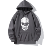 Hot Hoodie Skull Print Hoodie Men's Fashion Hip Hop Loose Hoodie Casual New Sweatshirt Pocket Fleece Harajuku Street Hoodie