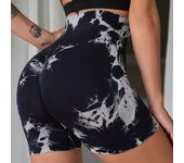 Tie-Dye Yoga Shorts for Women High Elastic Gym Shorts Push Up Sports Shorts Running Workout Fitness Women Short Sports Leggings