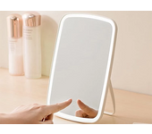 Espejo LED con soporte, luz blanca táctil regulable para maquillaje y tocador