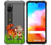 Funda Silicona Transparente para Ulefone Armor 12 5G diseño Tigre Dibujos