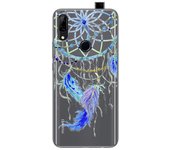 Tumundosmartphone Funda Gel Transparente para Huawei P Smart Z diseño Plumas Dibujos