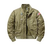 Autumn Winter New Solid Outdoors Simplicity Style Man Flight Suit Stand Collar Leisure Coats Windproof Keep Warm Jackets Man