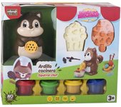Set Plastilina Ardilla Cocinera con 4 Botes y Accesorios Moldeo COLEPROFE