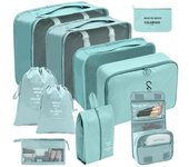 Juego De Bolsas Organizadores De Viaje 7/8/9/10 Pcs Cudos De Empaque Portátiles Para Maleta Ropa Y Zapatos Organizador De Bolsos