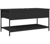 vidaXL Mesa de centro madera ingeniería metal 100x50x50 cm Negro, Roble Sonoma, Roble ahumado Mesita de Salón o Comedor o Auxiliar Mesa de Café Meuble Salón