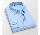 Spring Autumn New Long-sleeved Shirts Men's Business Casual Lapel Buttons Formal Wear Shirts Male Clothes Black White Blue Pink